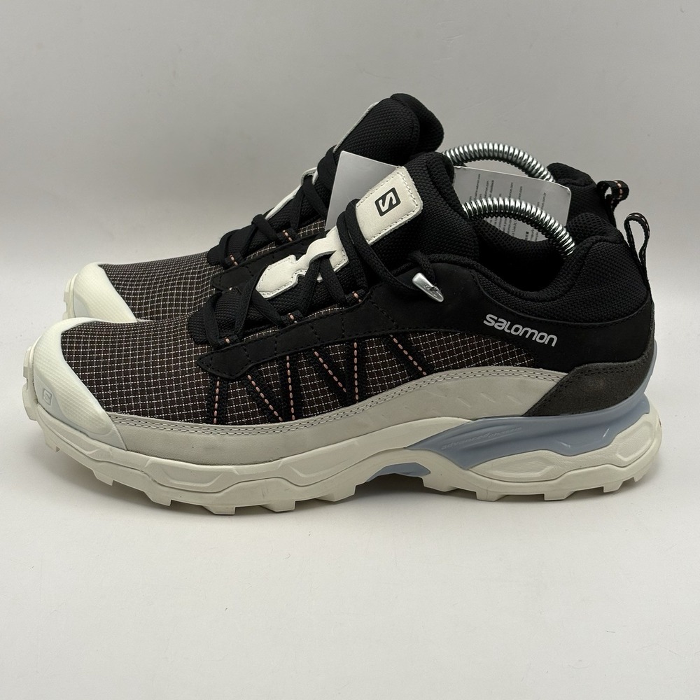 Salomon Shelter Low Hiking Outdoor Trail Shoes Black/Gray Men's 8 / Women's 9